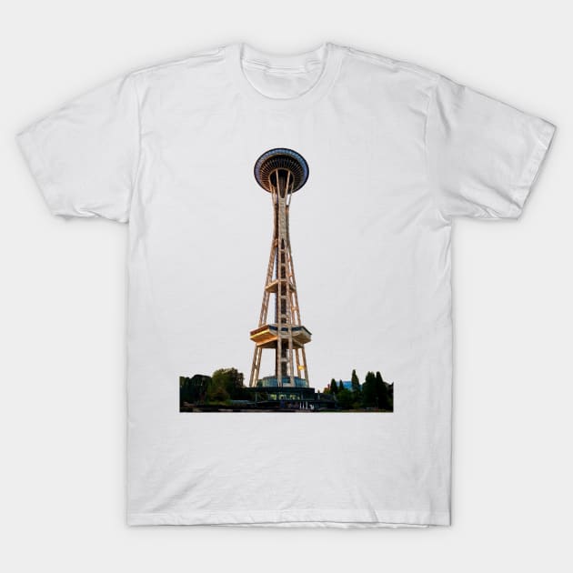 Space Needle (digital oil) T-Shirt by djhyman